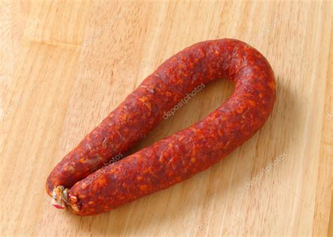 Spicy dry sausage — Stock Photo © ajafoto #76751023