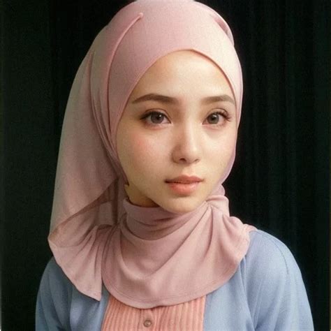 foto cewek jilbab cantik  seksi pake bh  ai art generator