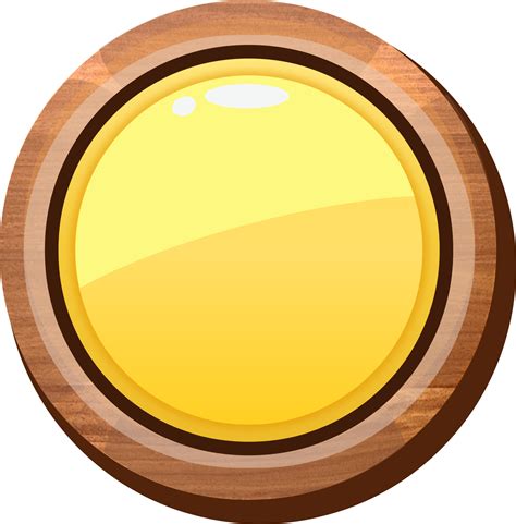 yellow cartoon  wooden button  png