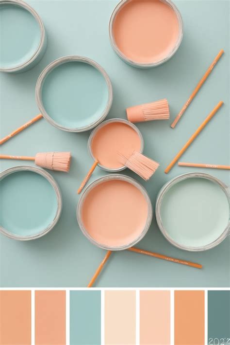 sw palettes colors  aqua  peach   room