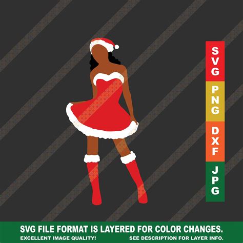 Sexy Mrs. Santa Claus Black Woman / African American Christmas | Etsy