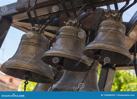 church bell  metal church bells bell ringing stock image