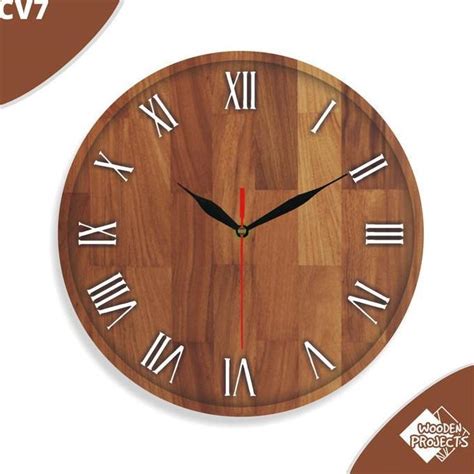 jual jam dinding rumah motif kayu angka romawi cv shopee indonesia