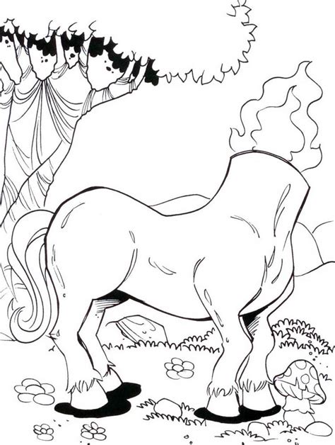 Desenho de Mula sem cabeça soltando fogo para colorir - Tudodesenhos