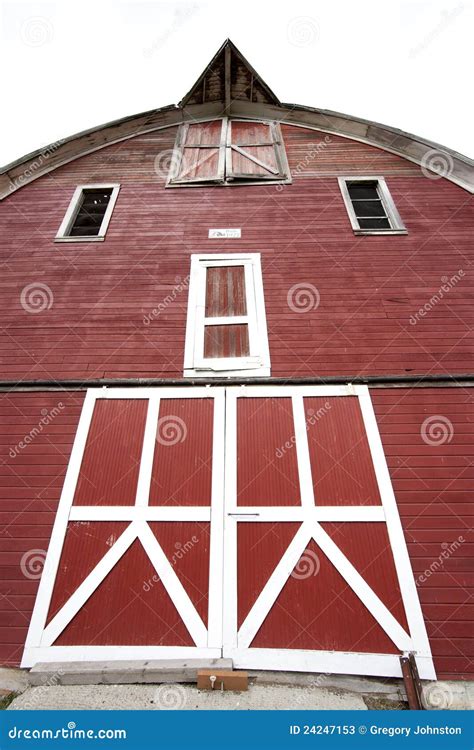 front   red barn stock image image  building structure