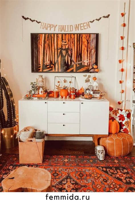 Хэллоуин: 62 потрясающие идеи декора для дома | Fall apartment decor ...