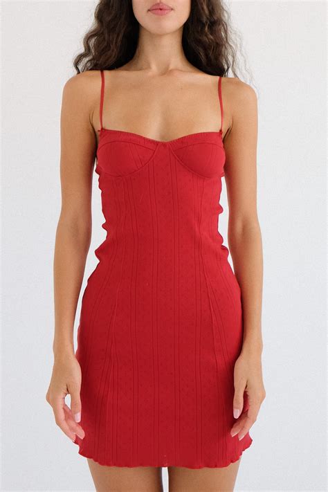 The Balconette Dress Cherry Red – Cou Cou Intimates