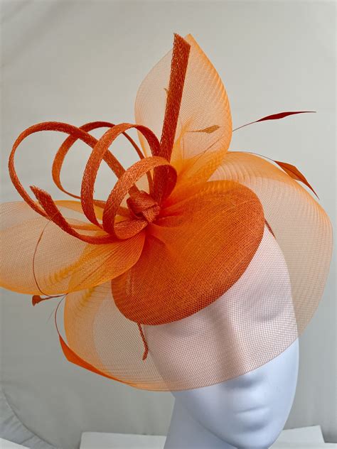 Snoxell Gwyther - Fascinator (Orange) - Fascinators | Bridal Fascinators