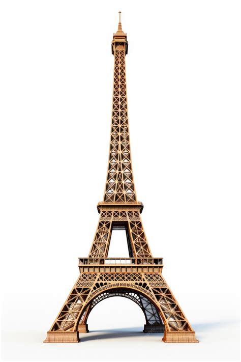 Premium AI Image | Eiffel Tower on white background