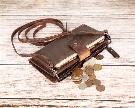 Custom Cell Phone Wallet Purse for Women With Wrist Strap, Crossbody