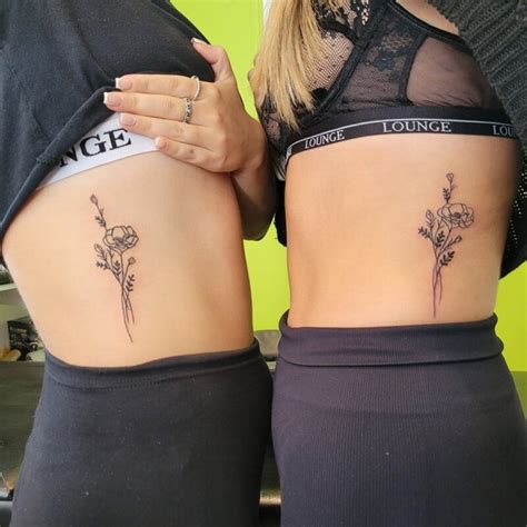 21 Best Friend Flower Tattoos To Bond Over • Body Artifact