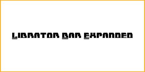 librator bar expanded font  font   thousands