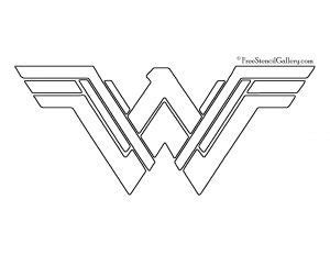 Wonder Woman Symbol 02 Stencil | Free Stencil Gallery