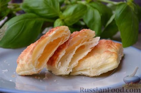 Рецепт: Слоёные язычки с сахаром на RussianFood.com