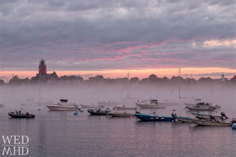 Foggy Sunset at Marblehead Harbor - Marblehead, MA