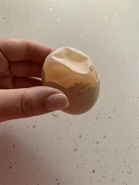 When I cracked this egg the shell broke but the membrane stayed intact