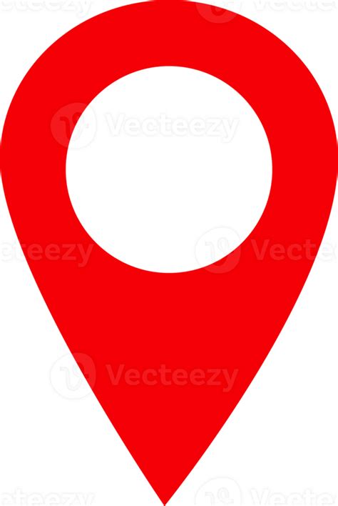 location pin icon on transparent. map address location pointer. map