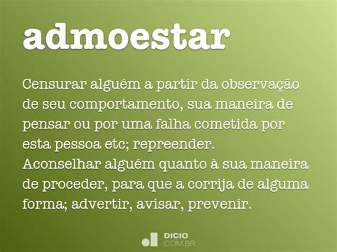 O Que Significa A Palavra Admoestar