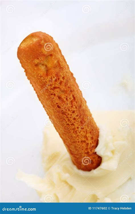 Breadstick with Cream Cheese Dip Stock Photo - Image of biscuit ...