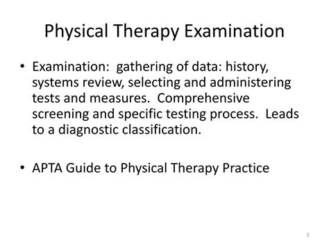 PPT - Physical Therapy Examination PowerPoint Presentation, free ...