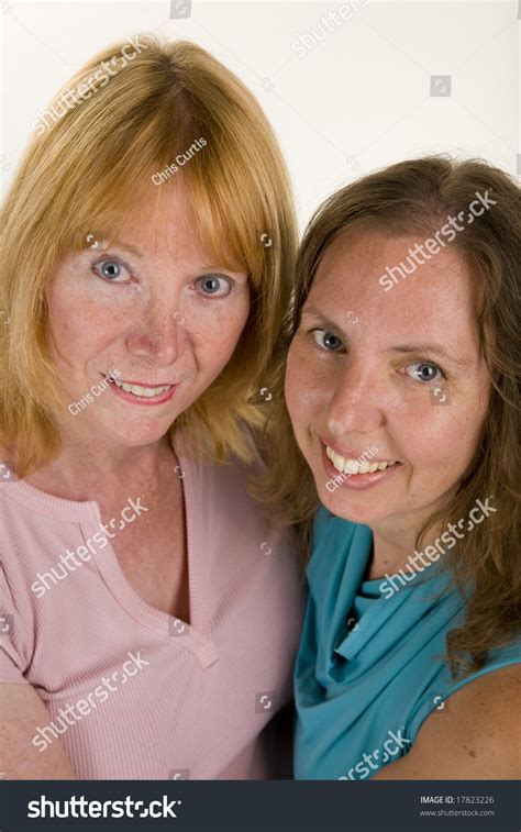 Attractive Mature Lesbian Couple Hugging Each Stock Photo 17823226 ...