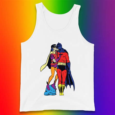 Batman X Robin Superhero Kiss Gay Pride LGBT Gay Bat Superheros Film D
