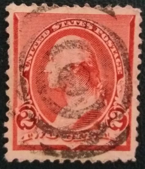 red two cent george washington stamp 7