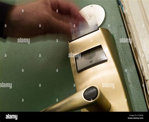 Hotel Room Door Key Card Stock Photo - Alamy