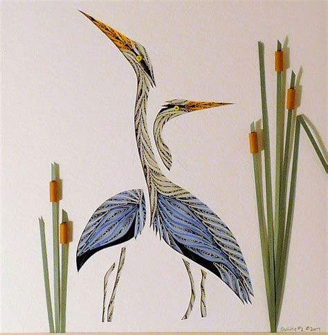 paper quilling birds design ideas ~ craft art ideas