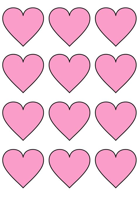 printable hearts  cut