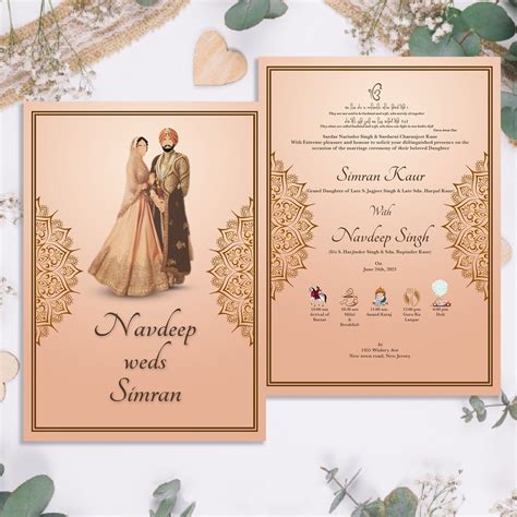 Anand karaj invitation sikh wedding punjabi wedding wedding details ...