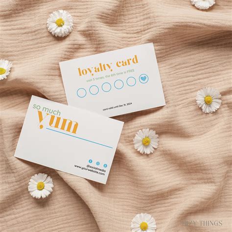 Editable Coffee Shop Loyalty Card - Natural and Organic Design - Canva