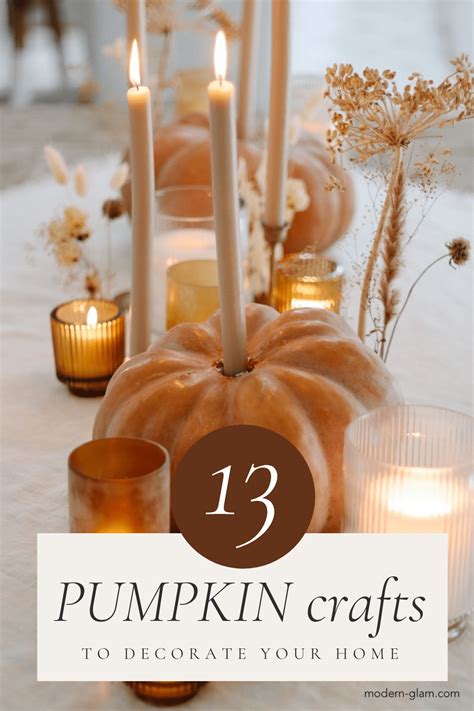 DIY Pumpkin Candle Holders for Your Fall Table - Modern Glam