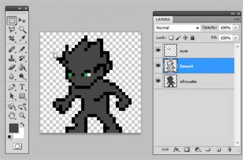 Pixel Art Tutorial – Lineart