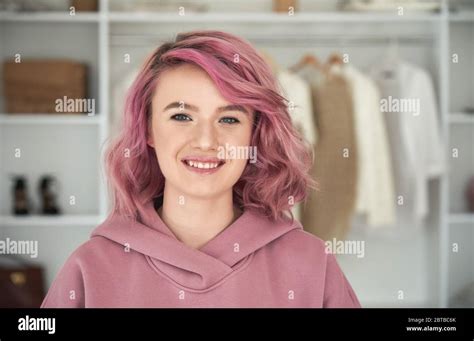 teen girl  pink hair