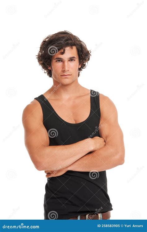 Masculine Heart-throb with a Meaningful Gaze. Studio Portrait of ...