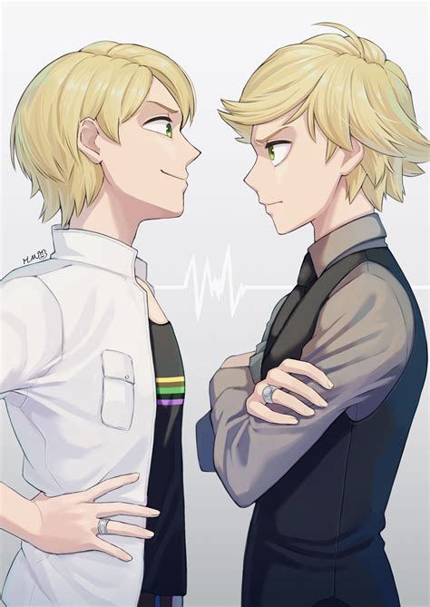 adrien agreste and felix fathom (miraculous ladybug) drawn by
