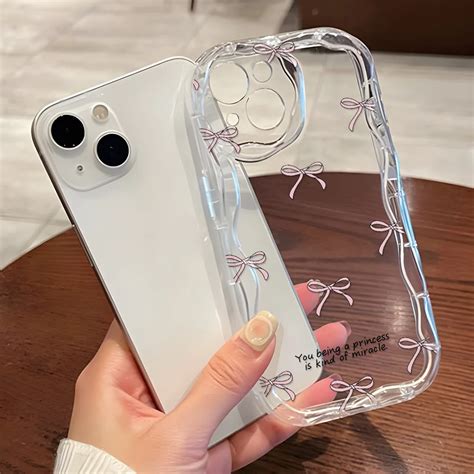 Розовый чехол для телефона с бантом для iPhone 11, чехол для iPhone 15 ...