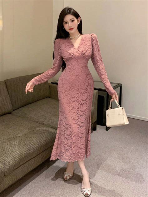 DAZY Women V-Neck Simple Banquet, Casual Spring/Summer Long Sleeve