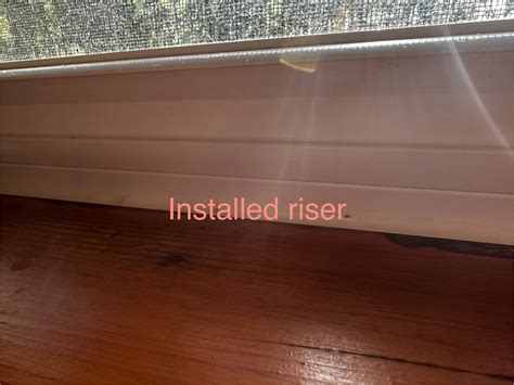 installation - Missing sill insert / riser for a jeld-wen vertical