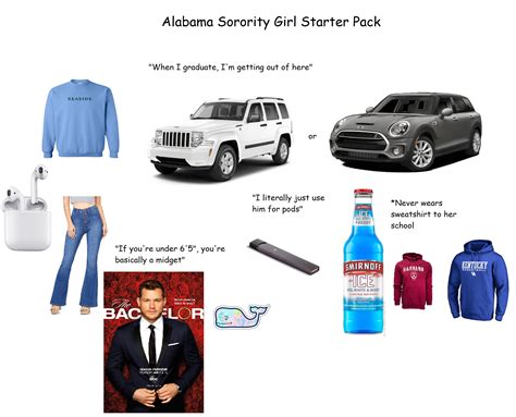 Alabama Sorority Girl : r/starterpacks