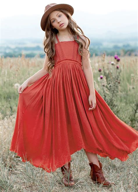 Milli Dress in Persimmon in 2022 | Girls slip dress, Dresses, Flowy dress