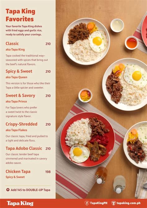 tapa king philippines menu prices updated