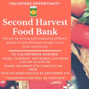 volunteer   harvest food bank university  north carolina