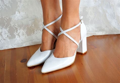 9+ White Block Heels Wedding References - WEDNISTA