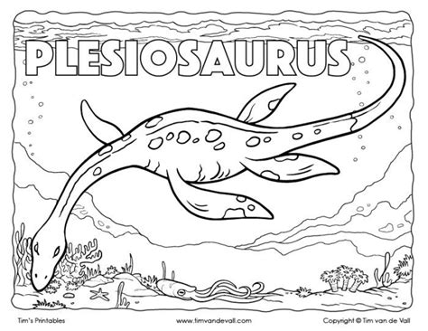 Plesiosaurus Coloring Page - Color this ferocious sea monster that lived during ... - TSgos.com