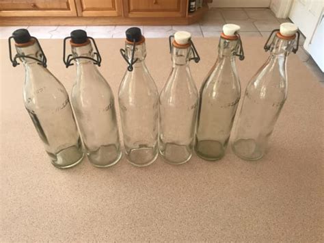 SIX Fowlers Vacola One Pint Fruit Juice / Ginger Beer Bottles - Cooking ...