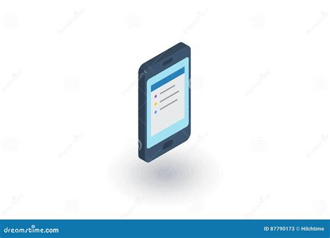Smartphone, Mobiel Telefoon Isometrisch Vlak Pictogram 3d Vector Vector ...