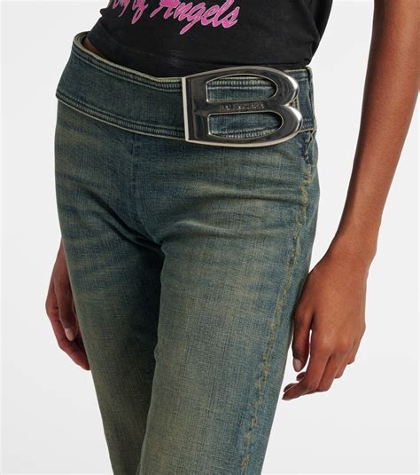 Low-rise bootcut jeans in blue - Balenciaga | Mytheresa