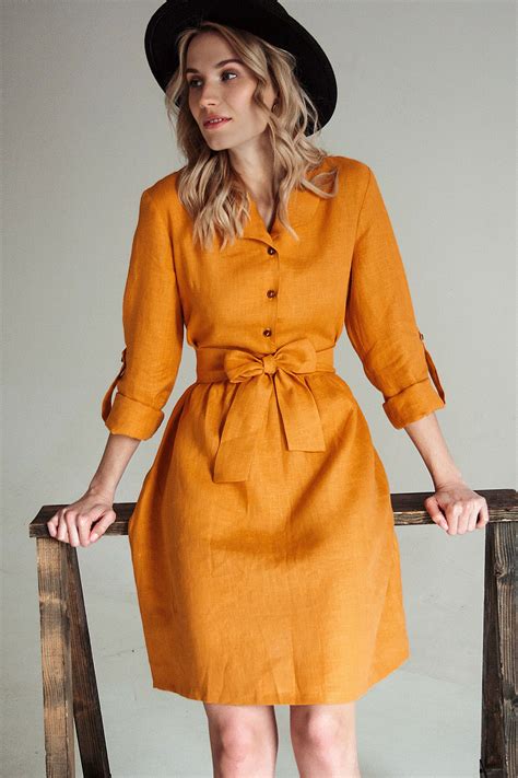 Linen dress. Wrap linen dress. Bridesmaid dress. Linen tunic. Linen